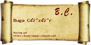 Buga Cézár névjegykártya